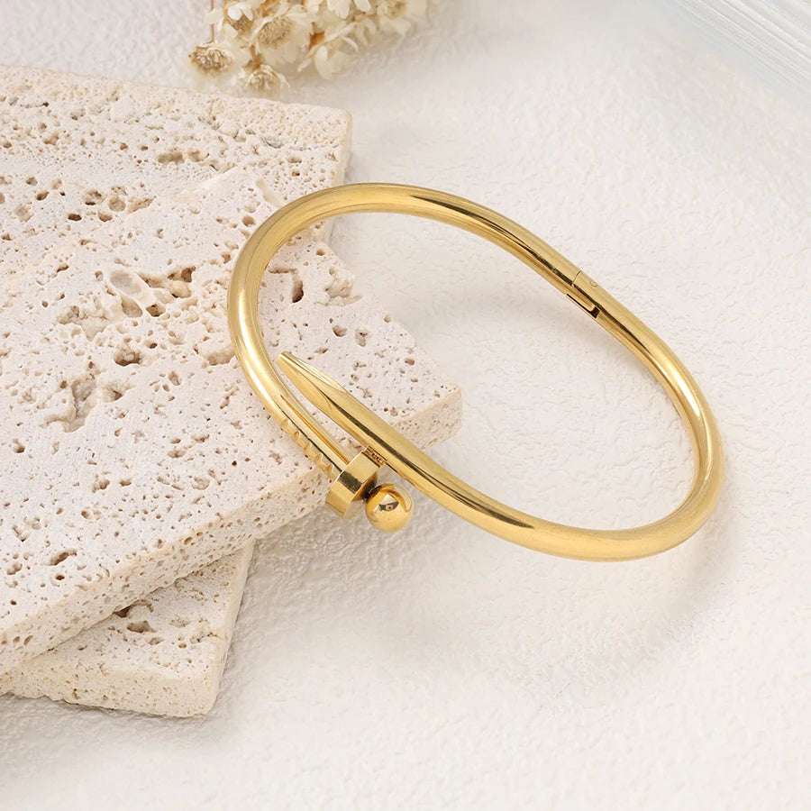 Light Luxury Nail Bracelet & Ring Set for Women