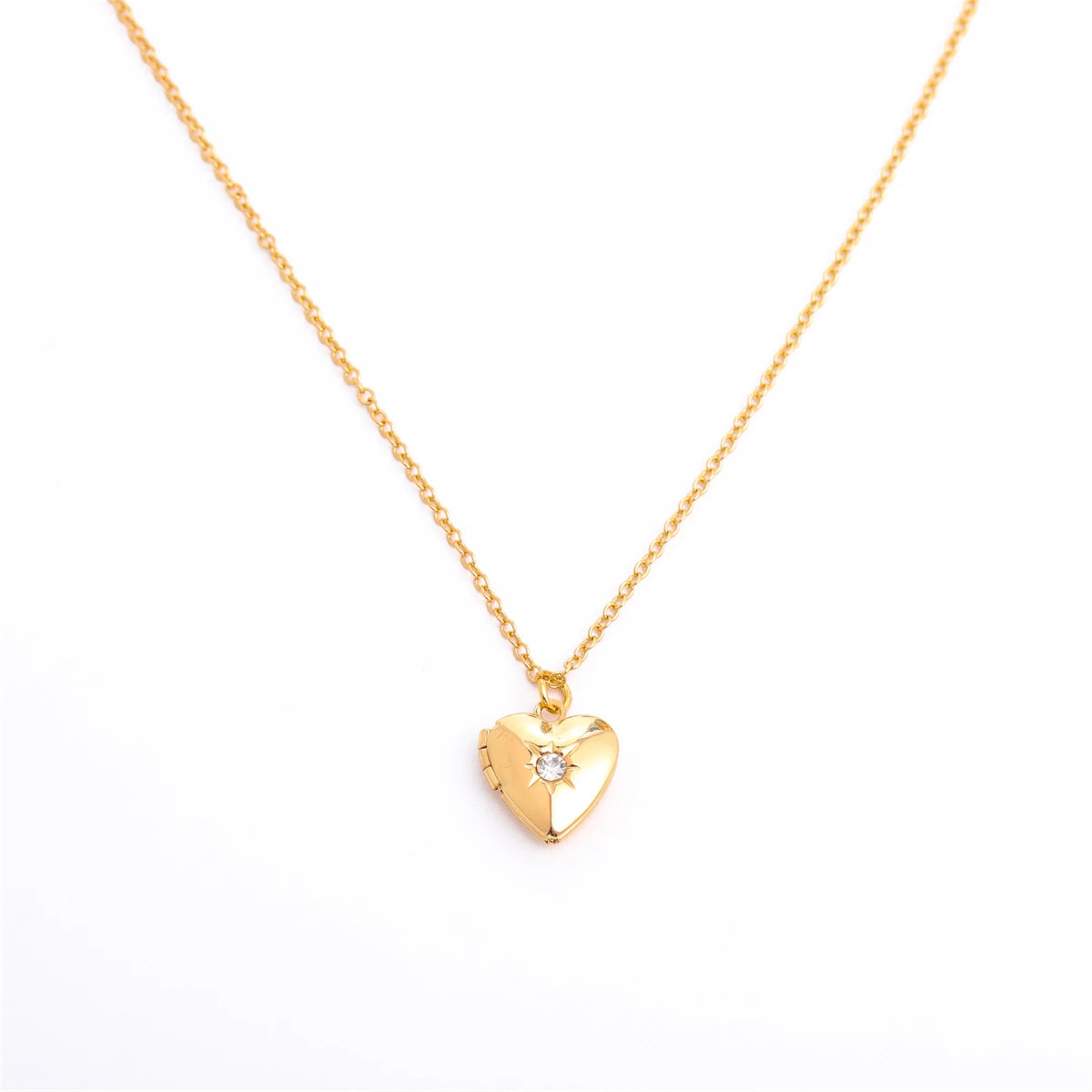 Heart-Shaped Birthstone Locket Necklace – Opening Love Album Pendant