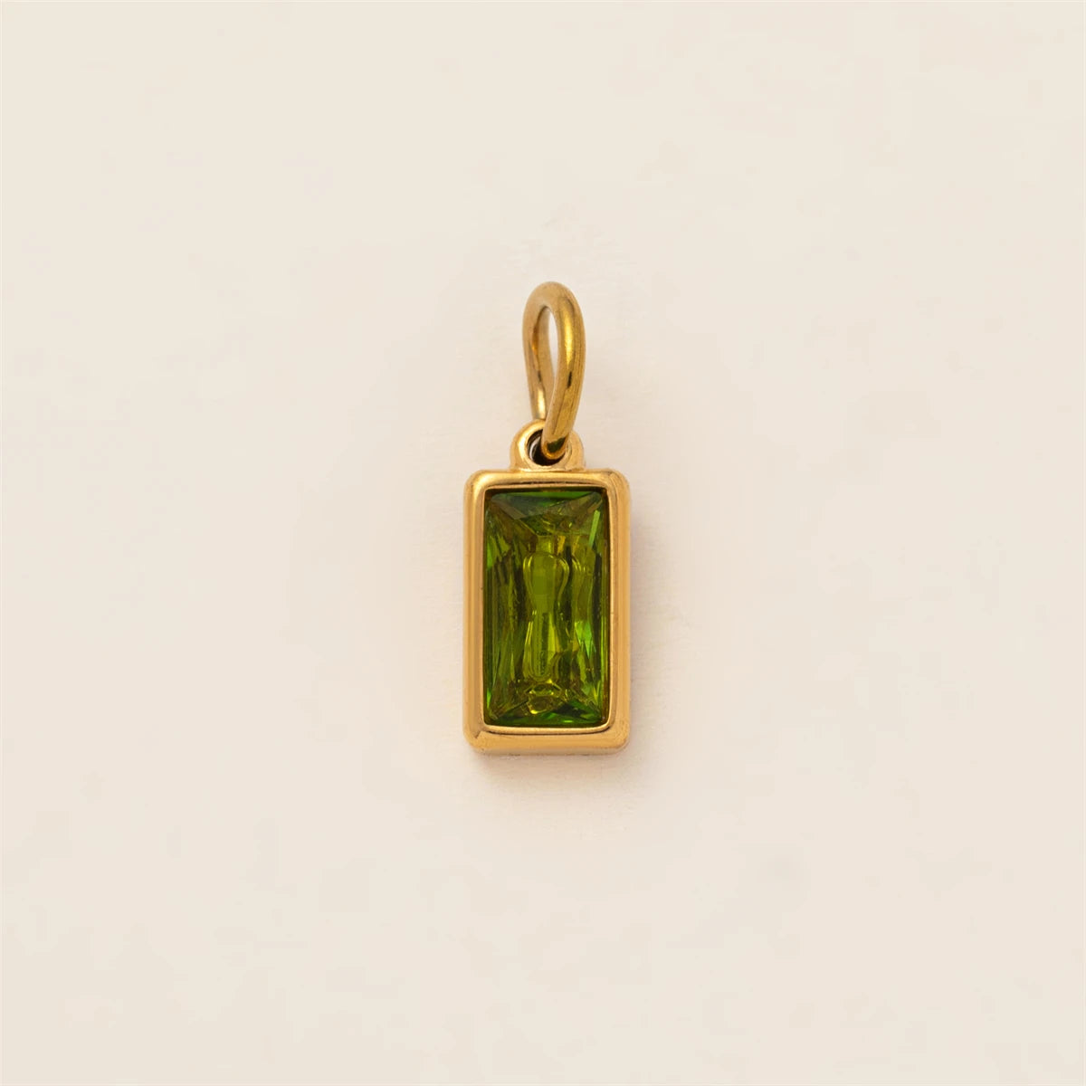 Stainless Steel 12 Birthstone Zircon Pendants – Colorful, Durable Necklace Charms for Women & Girls