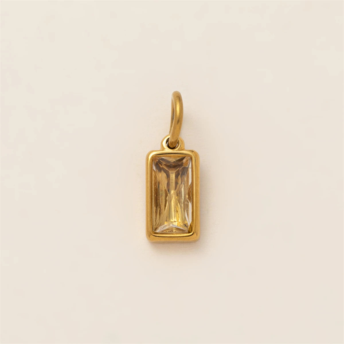 Stainless Steel 12 Birthstone Zircon Pendants – Colorful, Durable Necklace Charms for Women & Girls