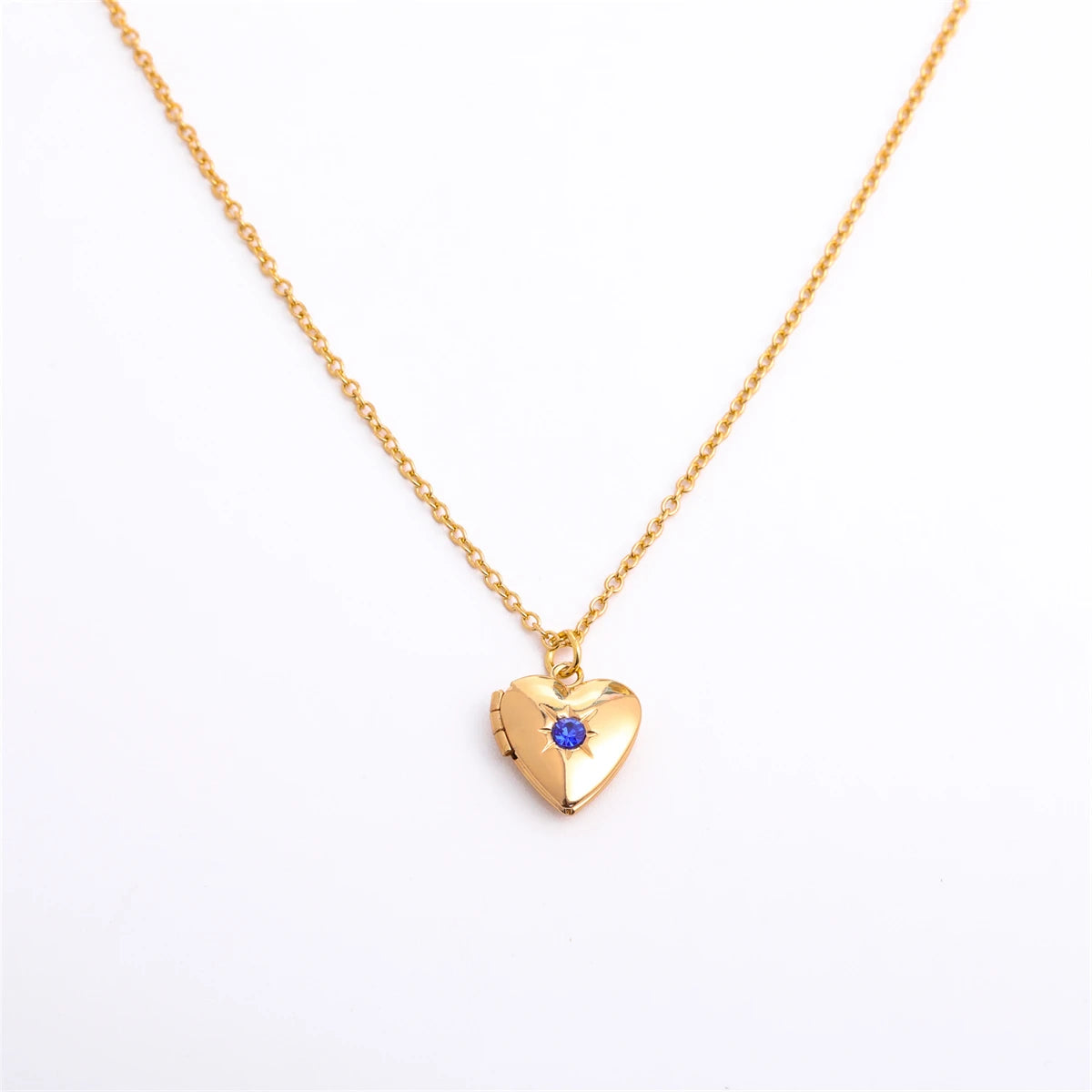 Heart-Shaped Birthstone Locket Necklace – Opening Love Album Pendant