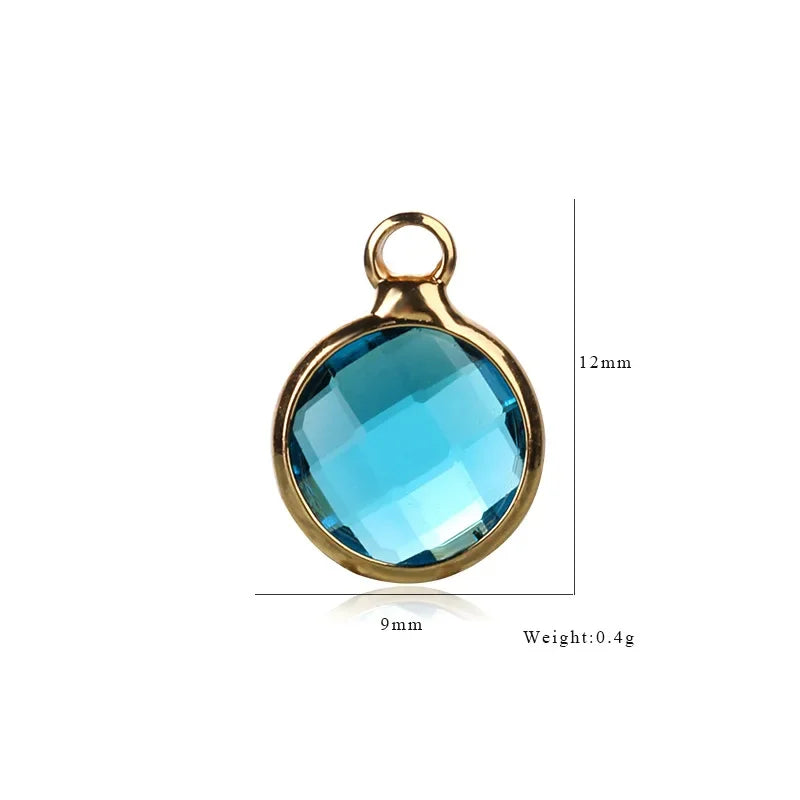 12 Birthstone Color Round Crystal Beads