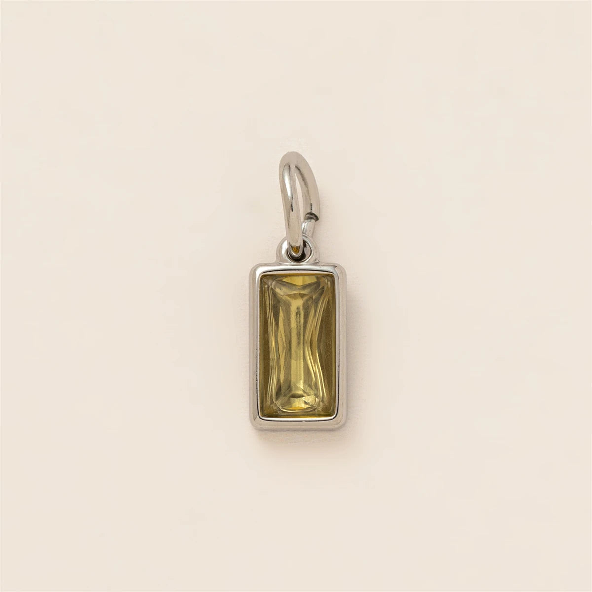 Stainless Steel 12 Birthstone Zircon Pendants – Colorful, Durable Necklace Charms for Women & Girls