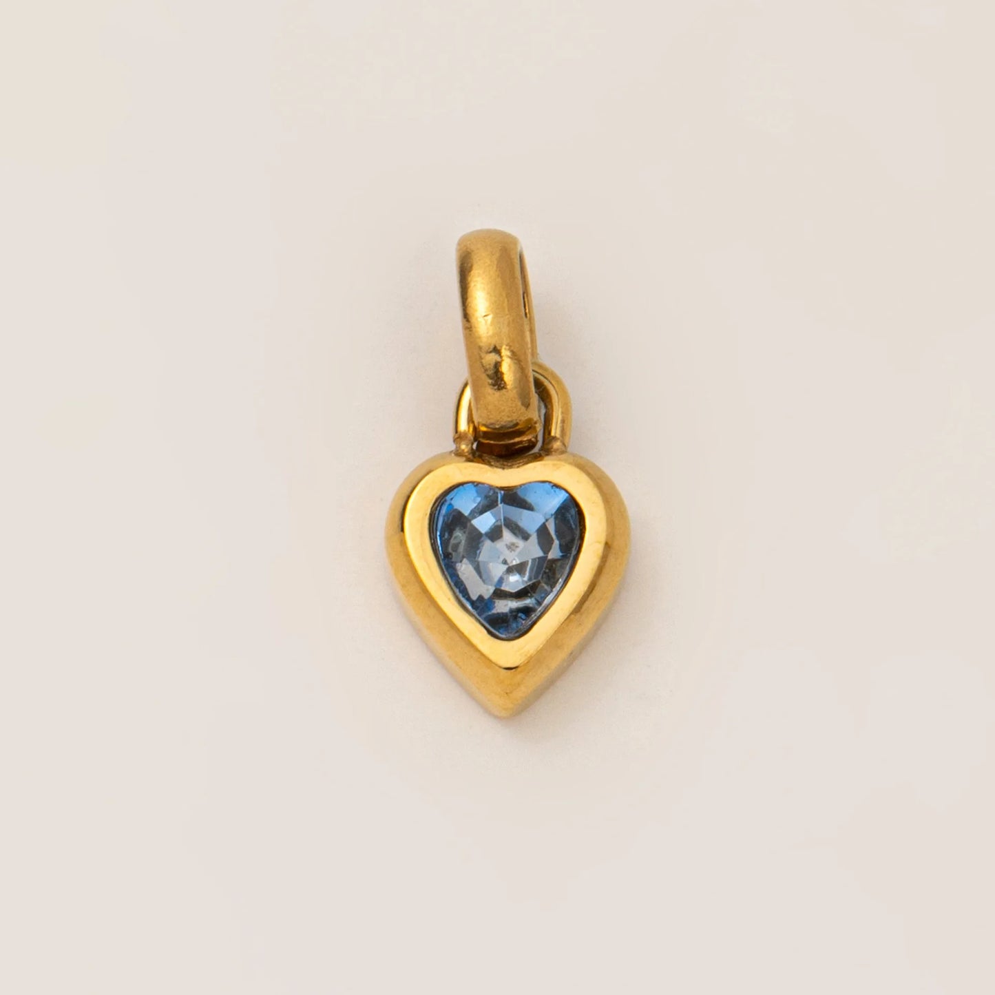 Heart Pendant CZ Birthstone pendent For Women Gold Color Stainless Steel Charm