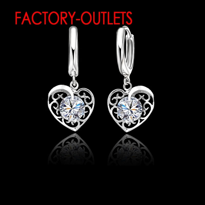 925 Sterling Silver Heart Jewelry set