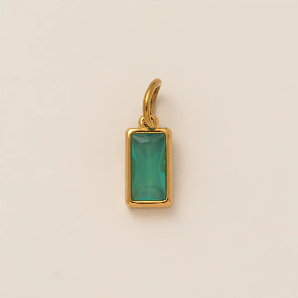 Stainless Steel 12 Birthstone Zircon Pendants – Colorful, Durable Necklace Charms for Women & Girls